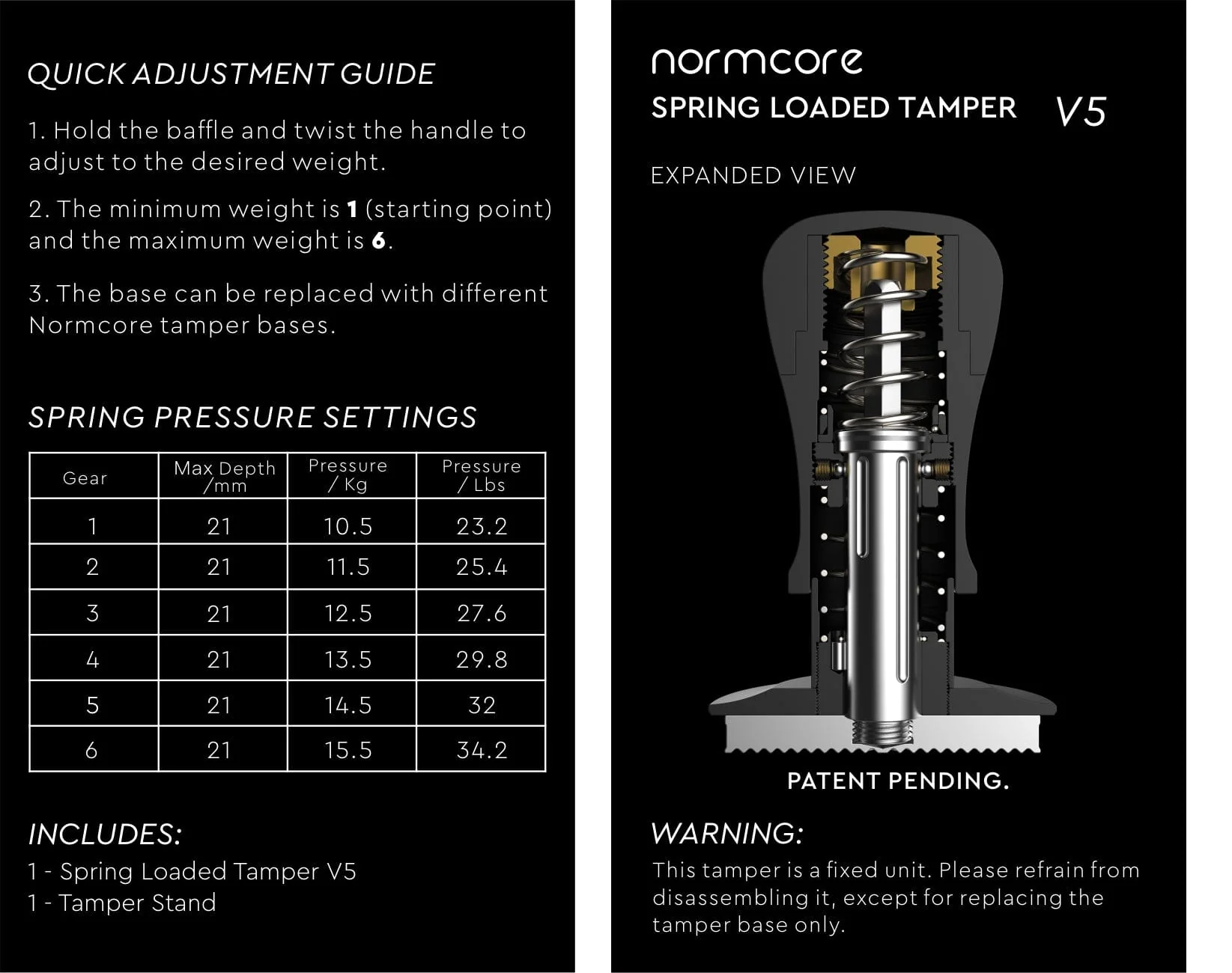 Normcore V5 Spring Loaded Tamper - Titanium Coating Base - Image 5